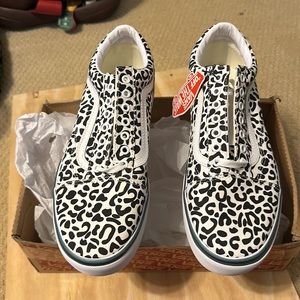 VANS Old Sokol Stacked - UV Ink Leopard/True White US Mens 11 BNIB no lid on box